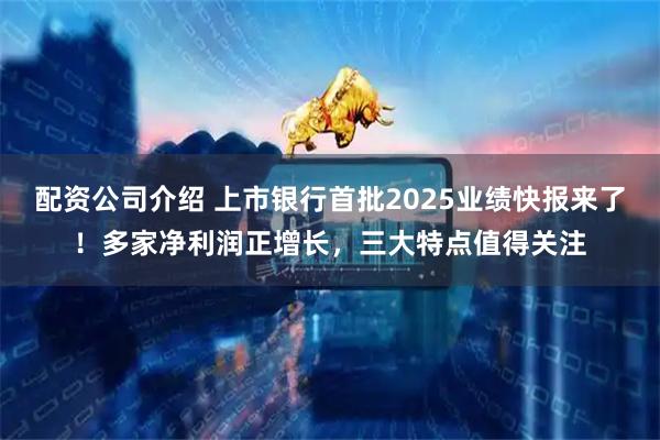 配资公司介绍 上市银行首批2025业绩快报来了！多家净利润正增长，三大特点值得关注